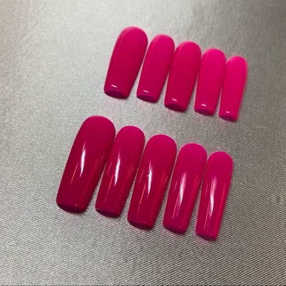 10 piece Press On Nails Long Sculpted Square Xs - Picture 10 of 11